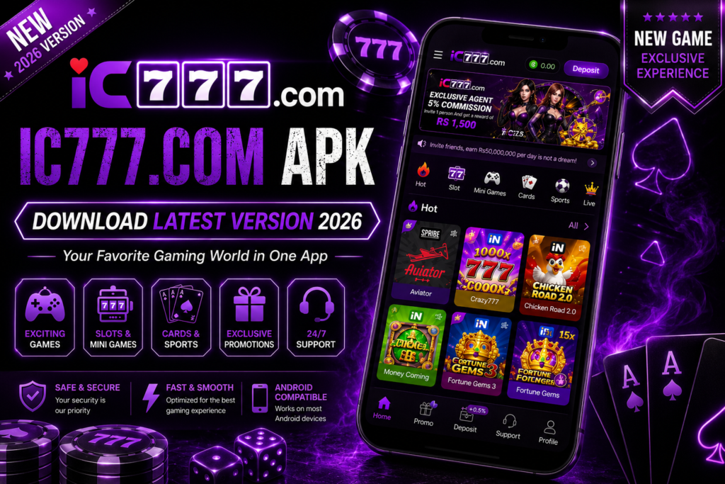 iC777.com APK Download Latest Version 2026 for Android with multiple games and features